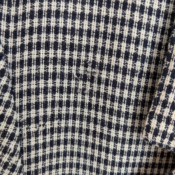 Vintage 80s/90s Navy/White Plaid Oversized Blazer - Picture 11 of 12